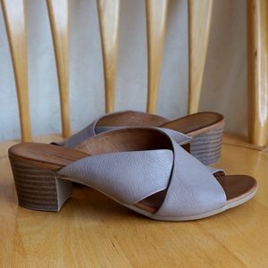 Sheridan Mia Leather Block Heel Mules